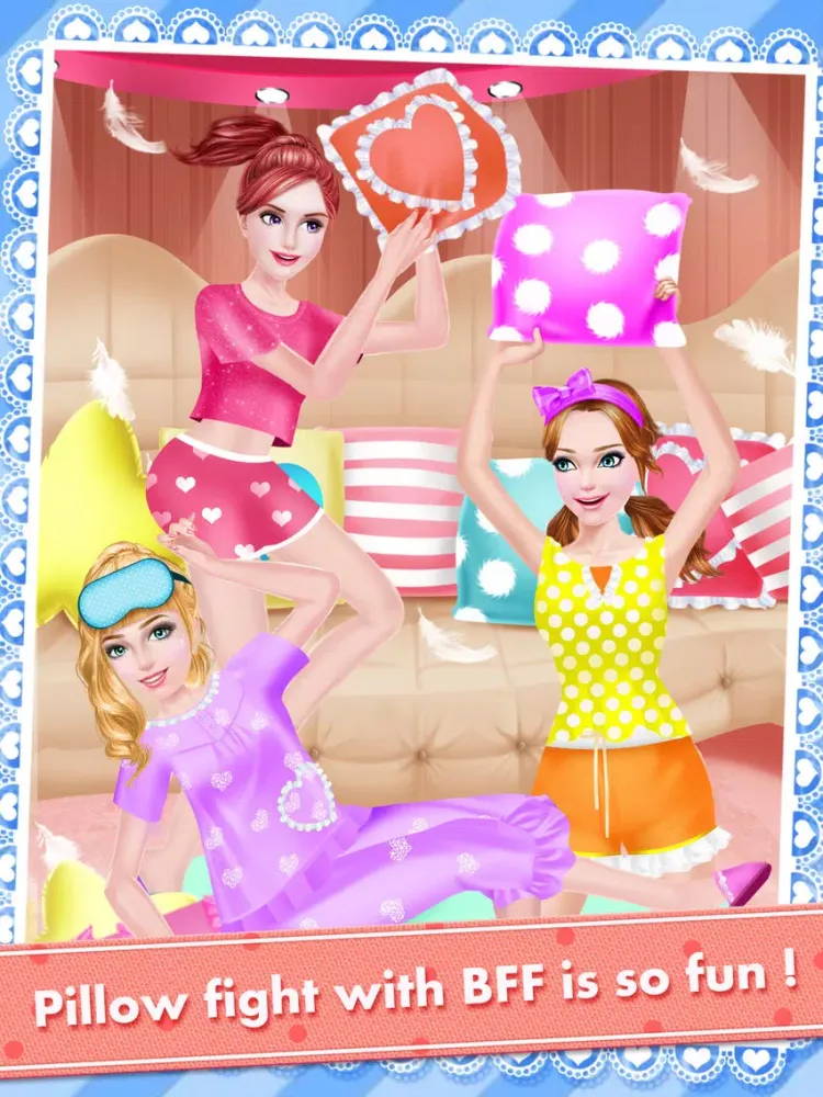 High School PJ Party - Girls Sleepover Salon with Summer SPA, Makeup & Makeover Games iPad  Screenshots