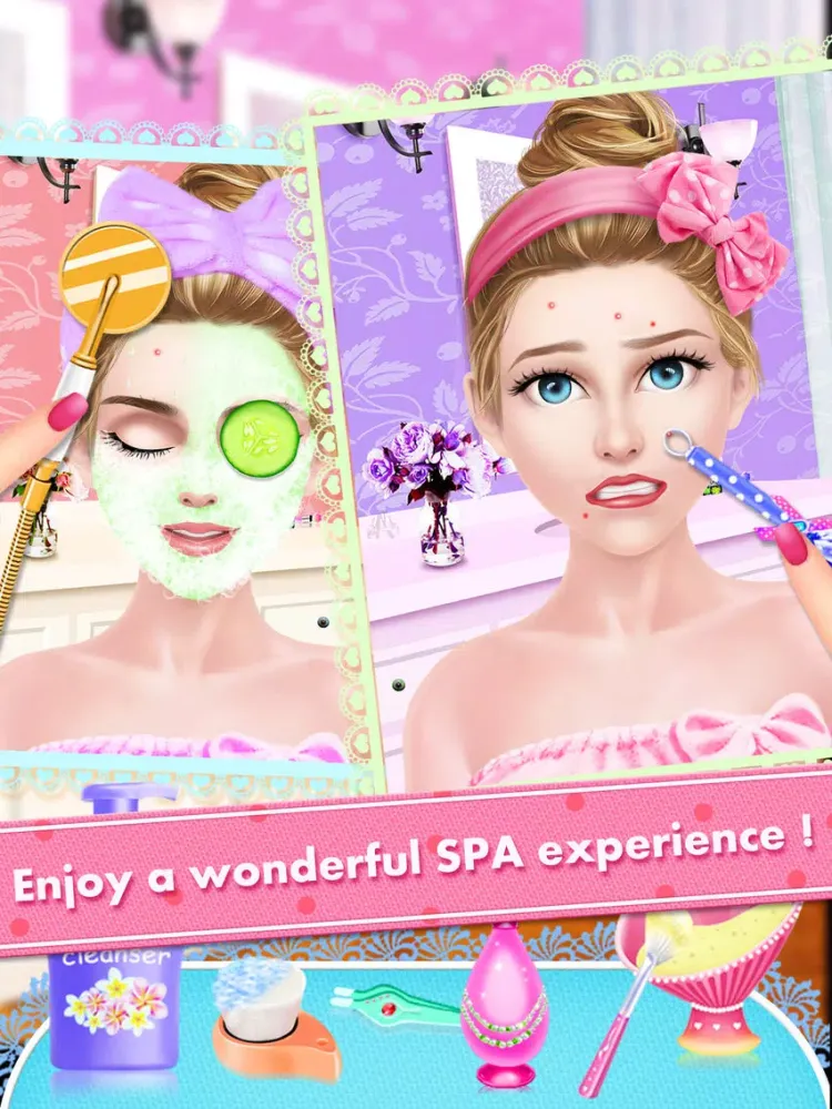 High School PJ Party - Girls Sleepover Salon with Summer SPA, Makeup & Makeover Games iPad  Screenshots