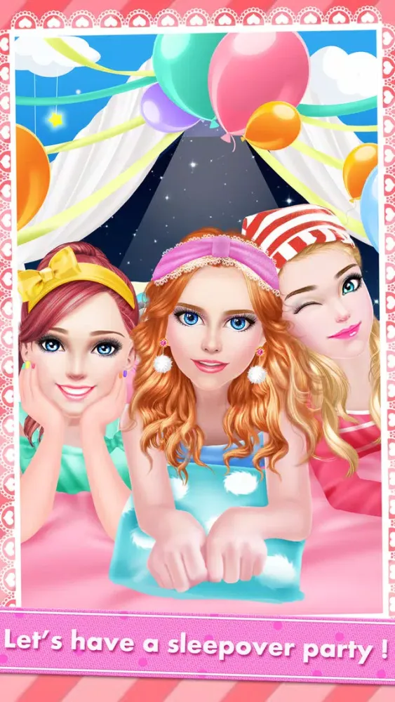 High School PJ Party - Girls Sleepover Salon with Summer SPA, Makeup & Makeover Games Screenshots