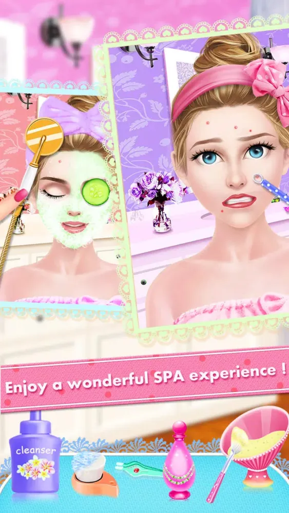 High School PJ Party - Girls Sleepover Salon with Summer SPA, Makeup & Makeover Games Screenshots