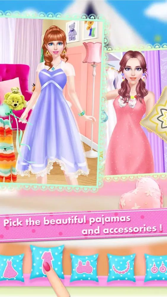 High School PJ Party - Girls Sleepover Salon with Summer SPA, Makeup & Makeover Games Screenshots
