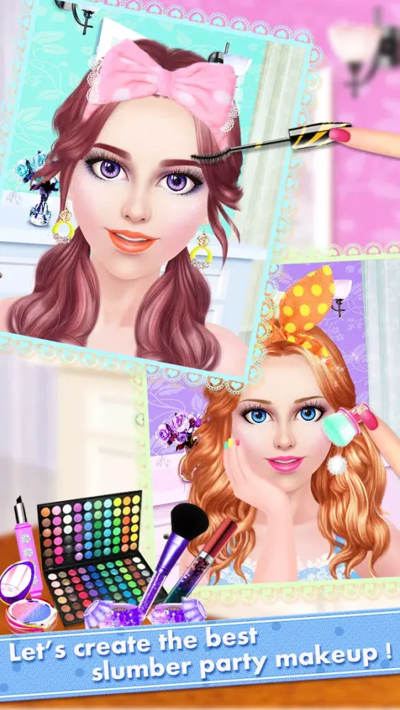 High School PJ Party - Girls Sleepover Salon with Summer SPA, Makeup & Makeover Games Screenshots