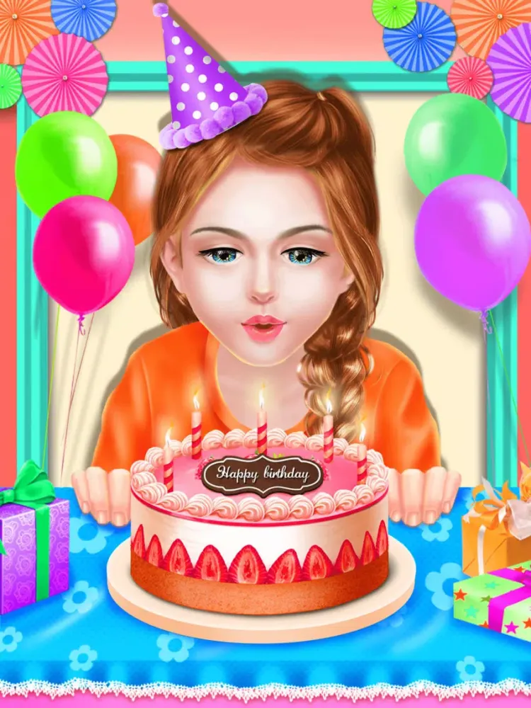 ภาพหน้าจอของ Girls Birthday Party Makeover Salon Game for FREE iPad 