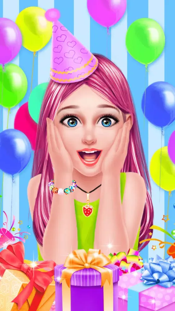 ภาพหน้าจอของ Girls Birthday Party Makeover Salon Game for FREE