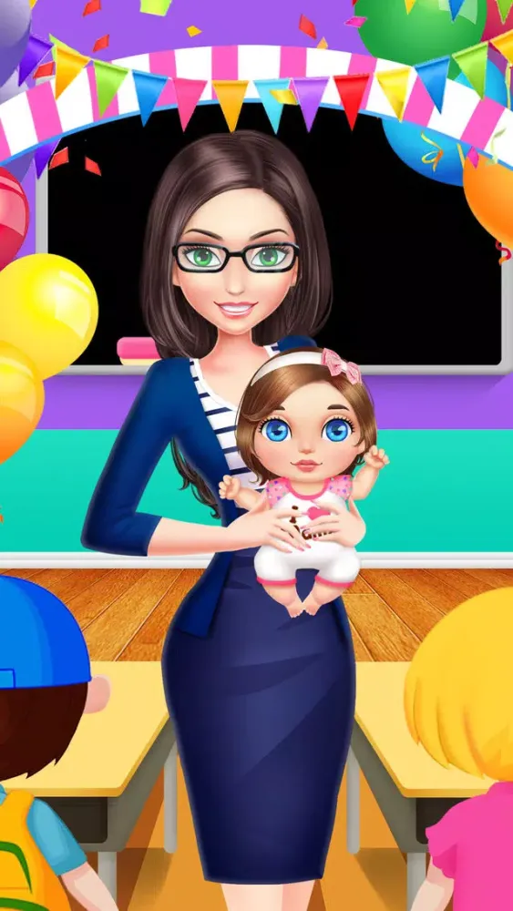 Teacher & Newborn Baby Story - School Babysitting Fun應用截圖