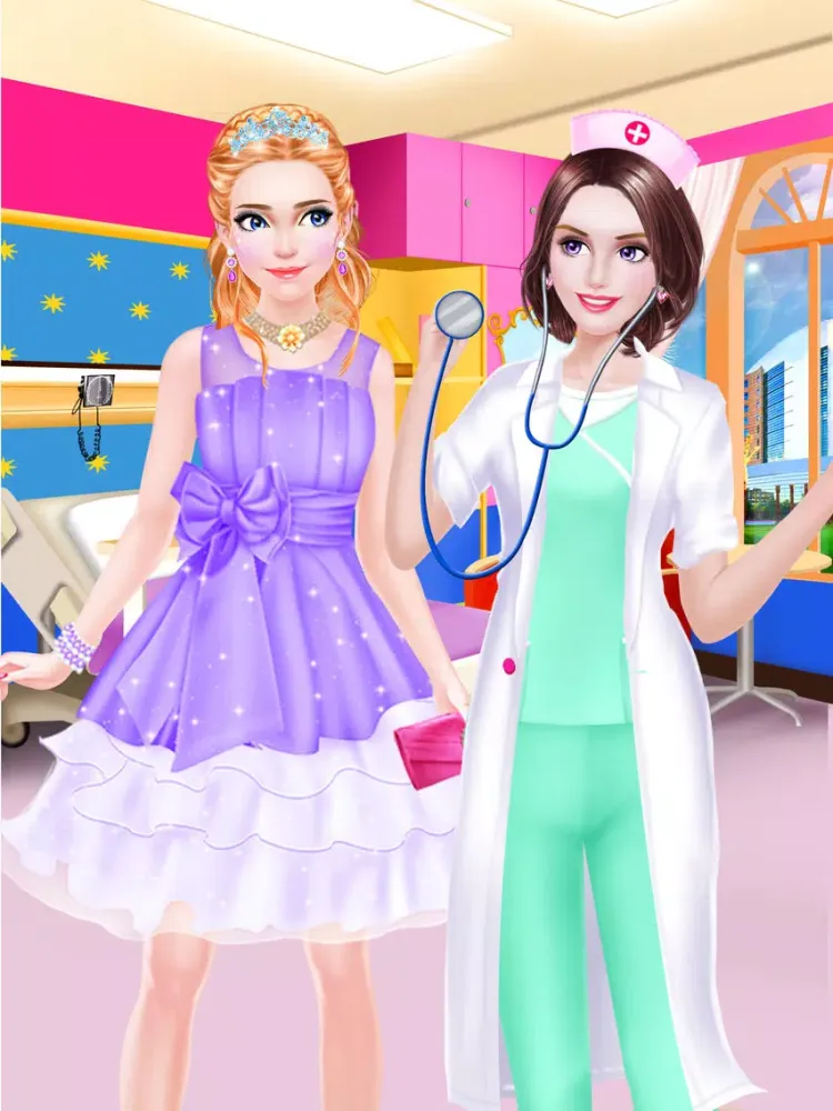 Tangkapan layar Princess Doctor Care - Royal Hospital Beauty Salon: Girls SPA, Makeup & Dressup Makeover Game iPad 