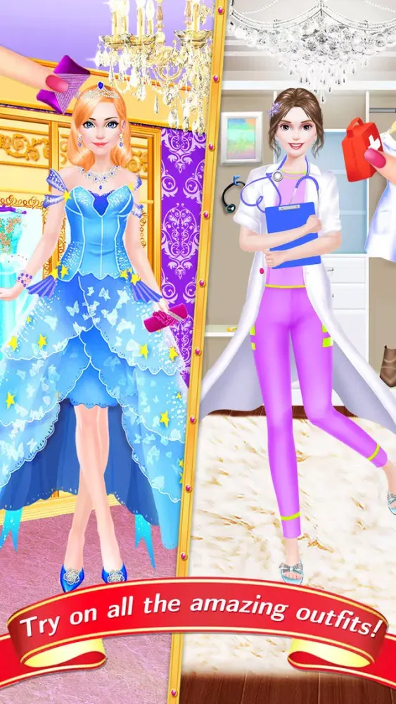 Tangkapan layar Princess Doctor Care - Royal Hospital Beauty Salon: Girls SPA, Makeup & Dressup Makeover Game
