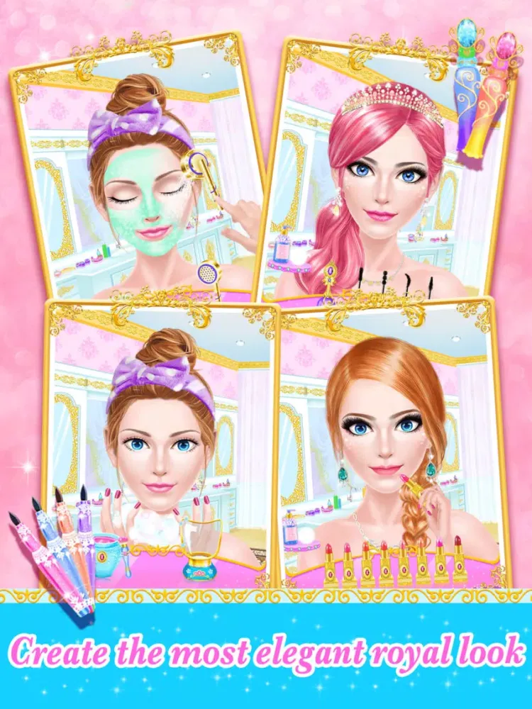 Princess Fashion - Royal Family Salon: SPA, Makeup & Makeover Game for Girls iPad  Screenshots