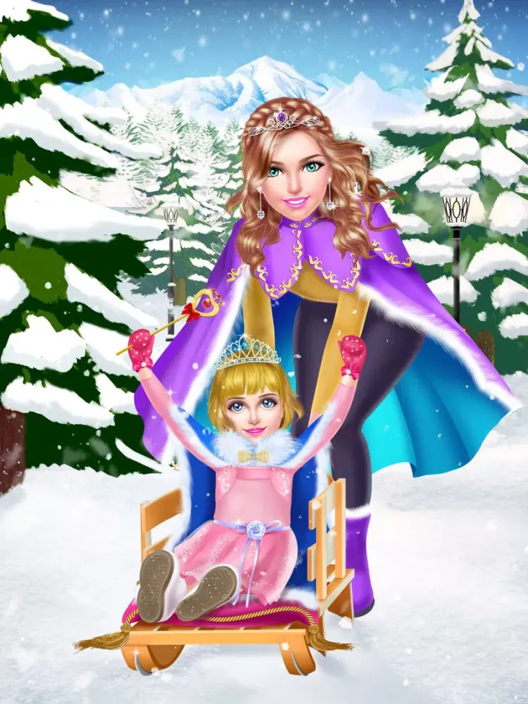 Royal Family Winter Salon - Snow Princess Makeover iPad  Screenshots