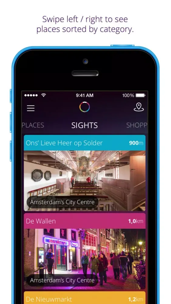 Capturas de pantalla de Amsterdam travel guide & map - momondo places