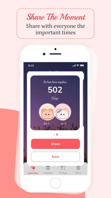 Couple App: Count Days in Love Screenshots
