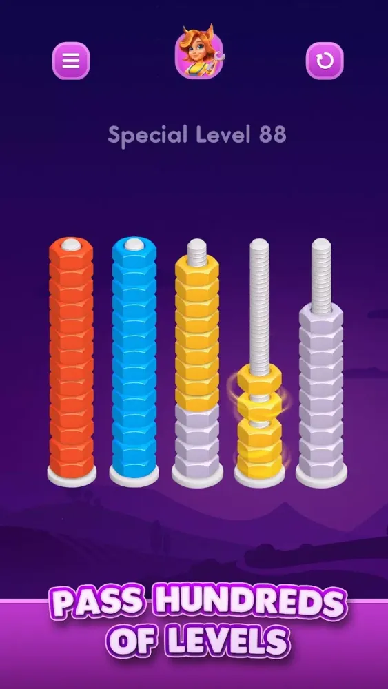 Nut Sort: Color Sorting Puzzle Screenshots