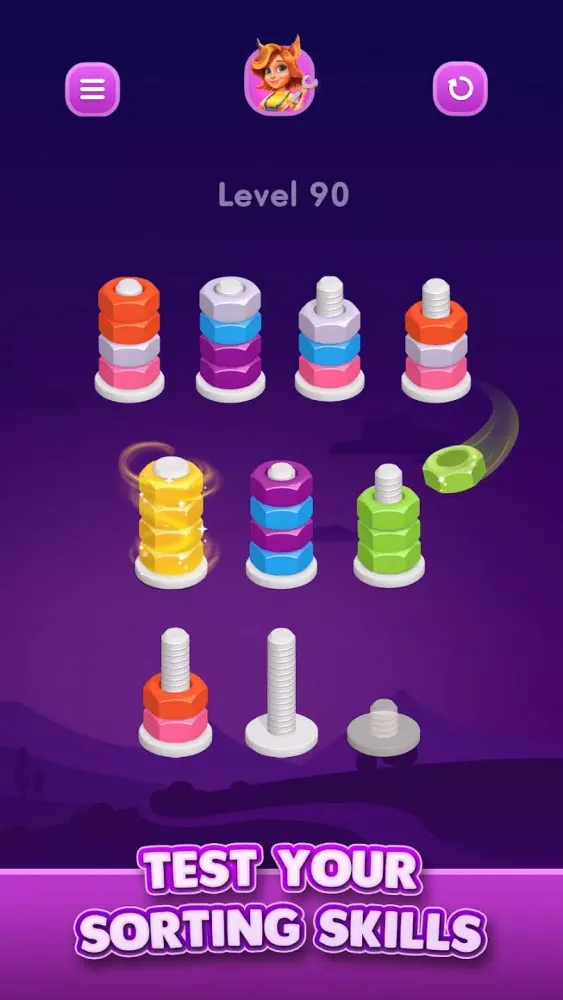 Nut Sort: Color Sorting Puzzle Screenshots