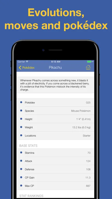 Pocket Wiki for Pokemon Go [Unofficial] स्क्रीनशॉट