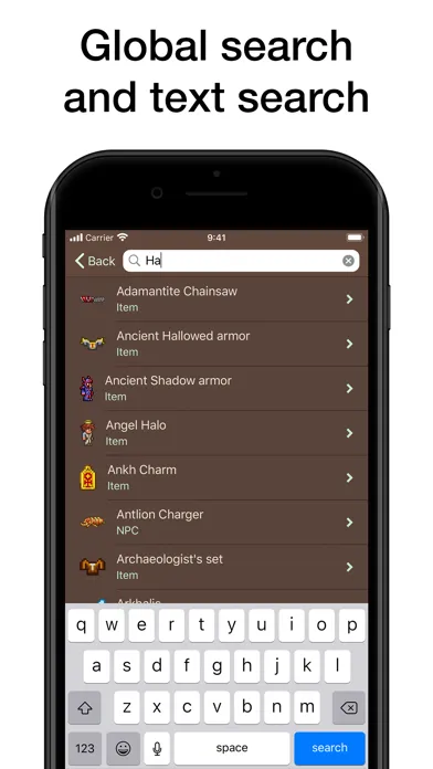 Captures d'écran de Pocket Wiki for Terraria