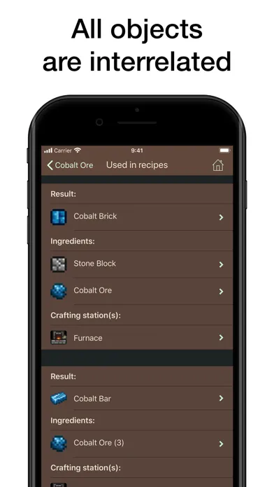 Captures d'écran de Pocket Wiki for Terraria