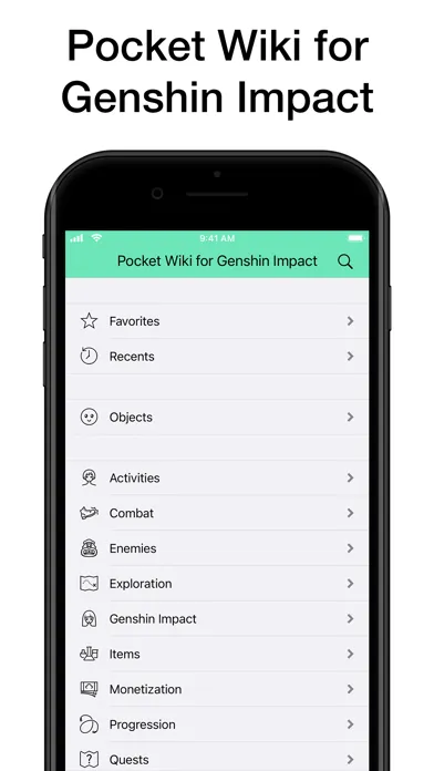 Capturas de pantalla de Pocket Wiki for Genshin Impact