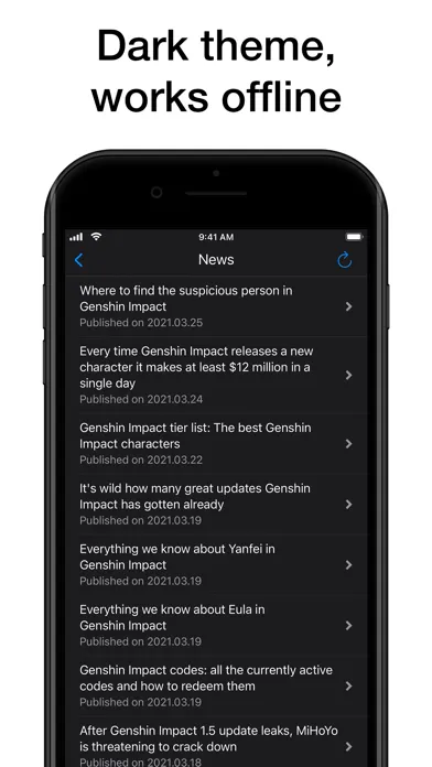 Capturas de pantalla de Pocket Wiki for Genshin Impact