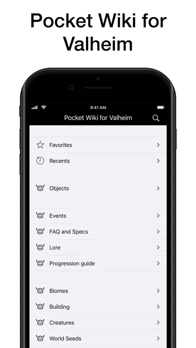 Pocket Wiki for Valheim应用截图