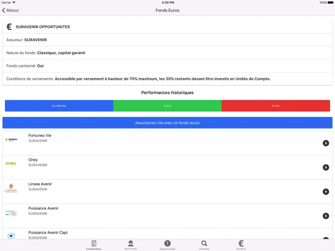 Comparatif Assurance Vie iPad  Screenshots