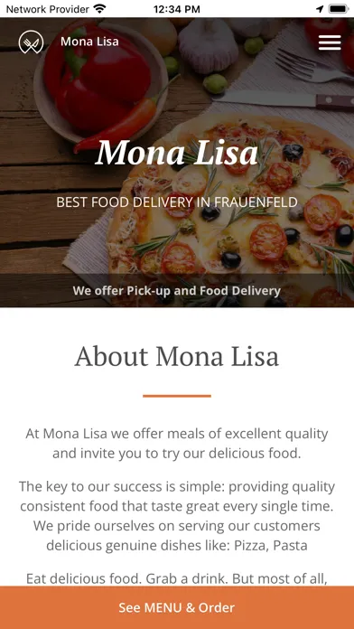 Mona Lisa Restaurant سکرین شاٹس