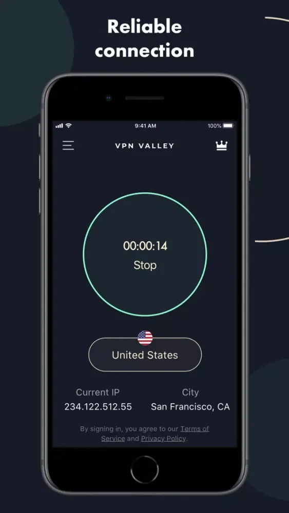 Tangkapan layar VPN Valley - Security, Protect