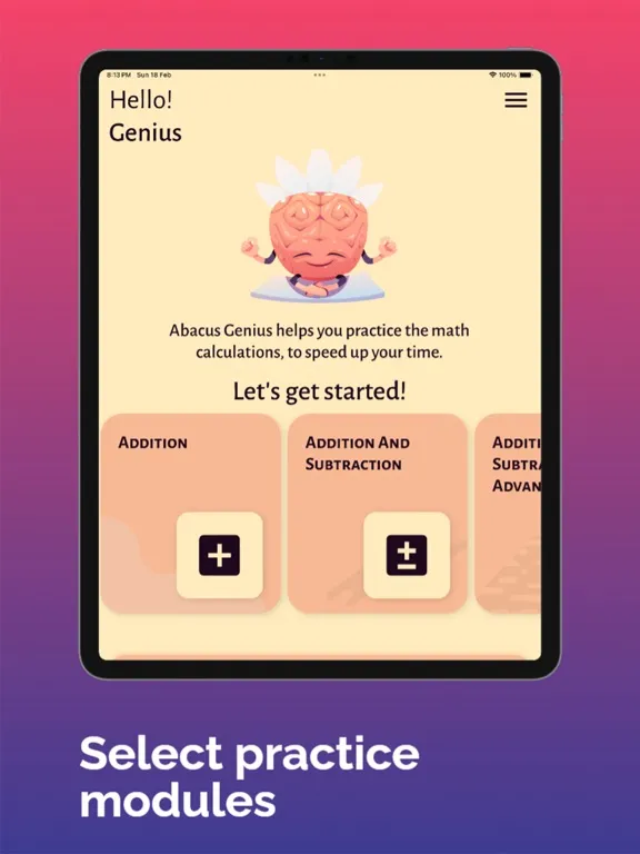 Capturas de pantalla de Abacus Genius iPad 