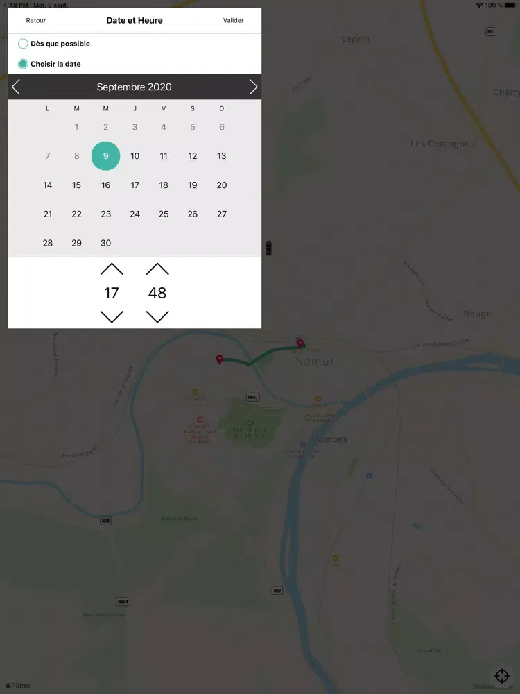Capturas de tela do Citylink Shuttle iPad 