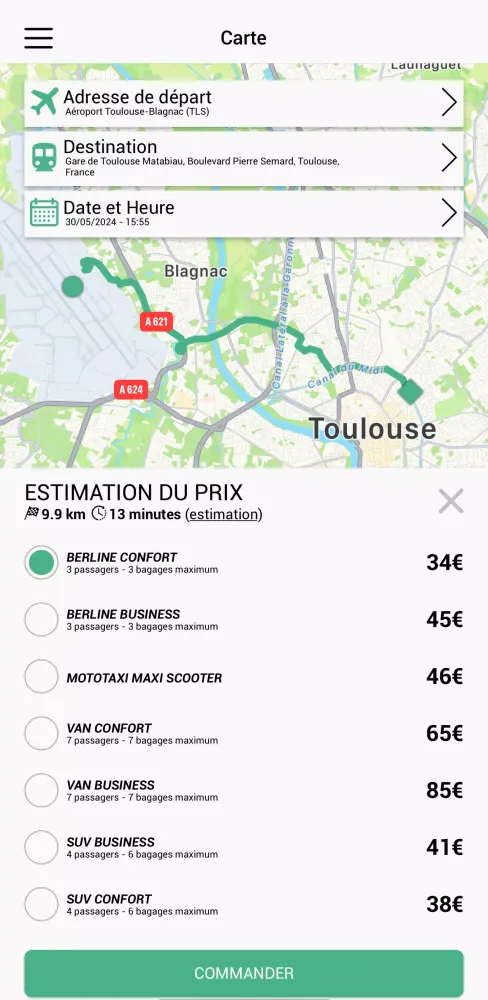 Chauffeur Toulousain应用截图