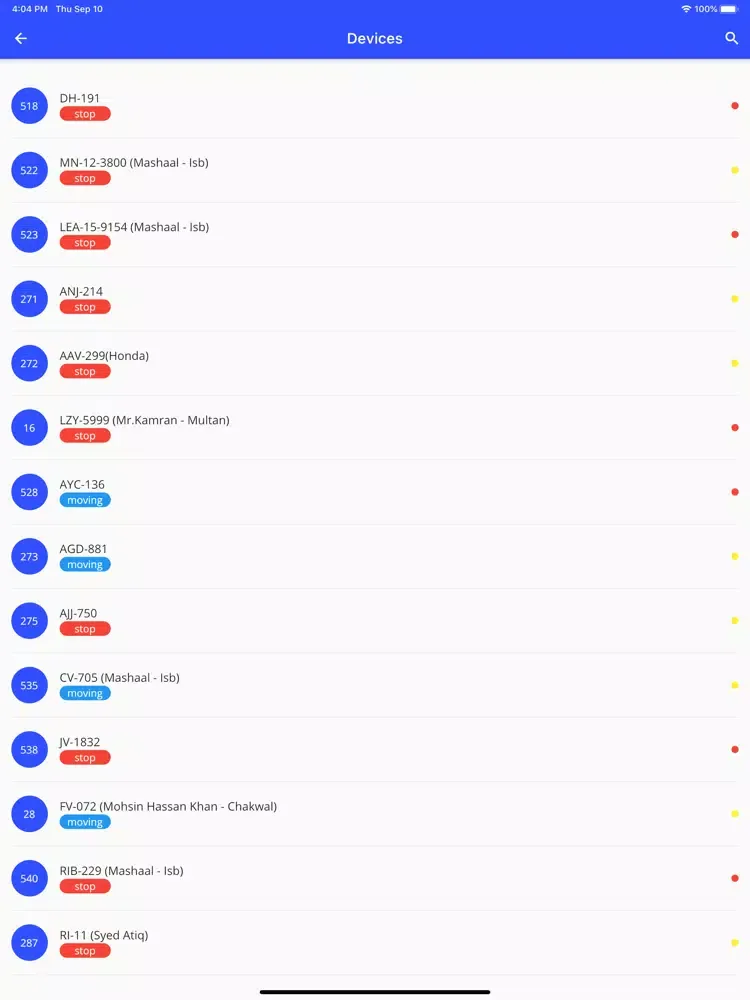 MonarchTrack iPad  Screenshots