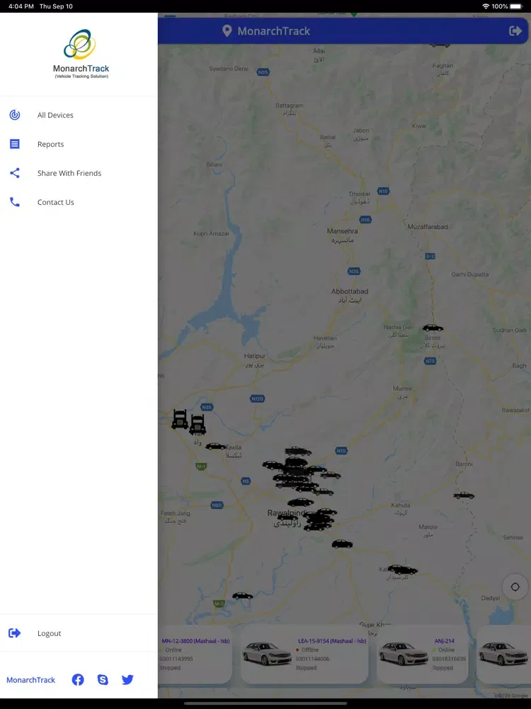 MonarchTrack iPad  Screenshots