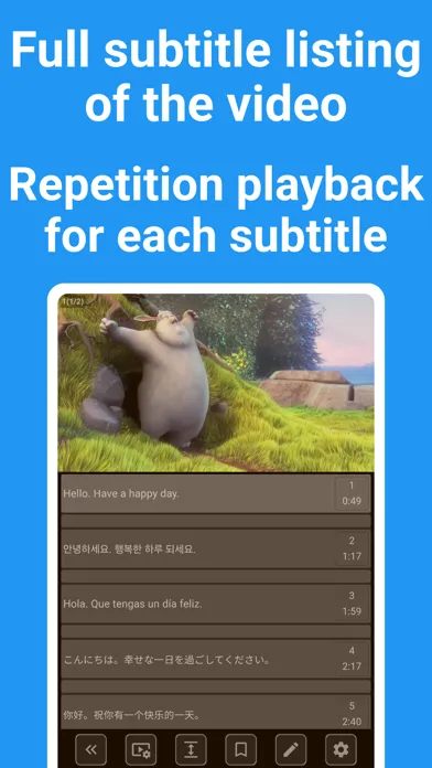 Shadowing Video Player - srt Ekran Görüntüleri