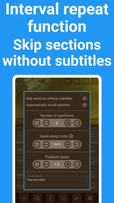 Shadowing Video Player - srt Ekran Görüntüleri