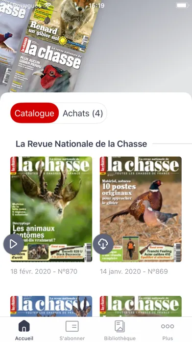 Captures d'écran de Revue Nationale de la Chasse