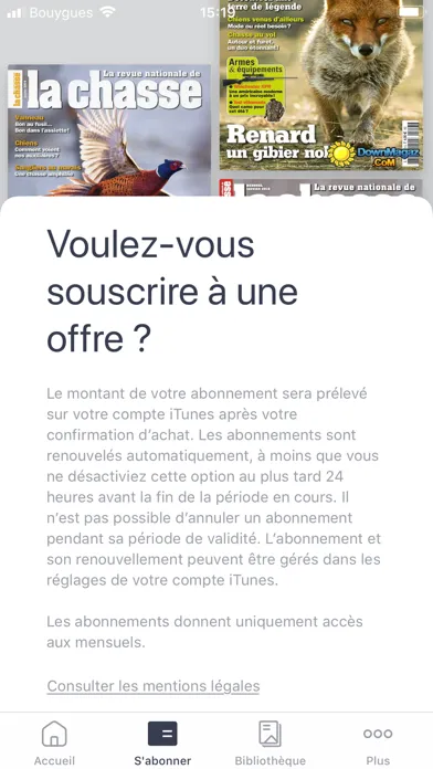 Captures d'écran de Revue Nationale de la Chasse