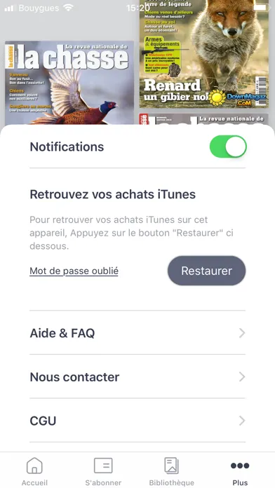 Captures d'écran de Revue Nationale de la Chasse