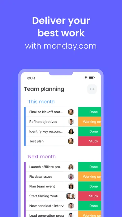 Capturas de pantalla de monday.com - Work Management