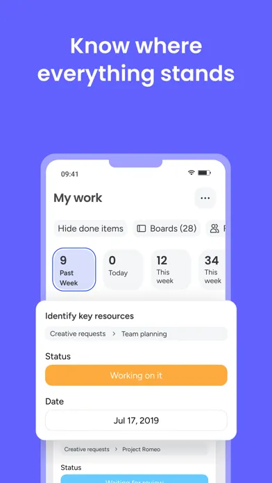 Capturas de pantalla de monday.com - Work Management