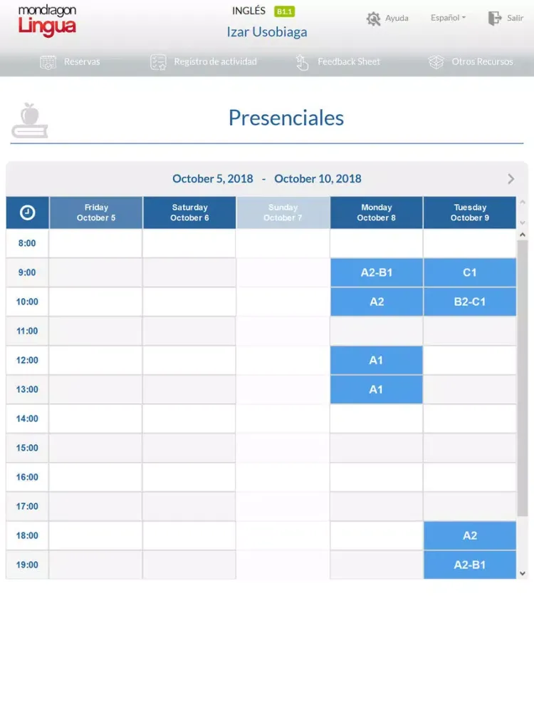 Captures d'écran de Portal del Estudiante de ML iPad 