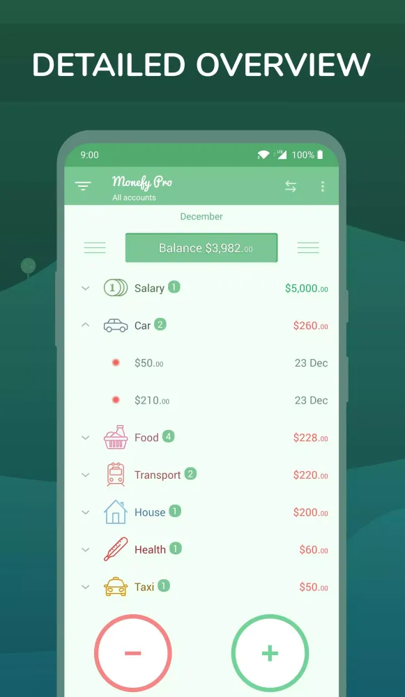 Monefy Pro Ekran Görüntüleri