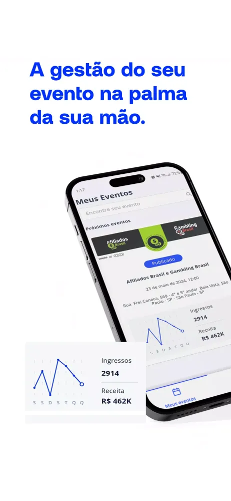 Capturas de tela do Monetizze - Eventos