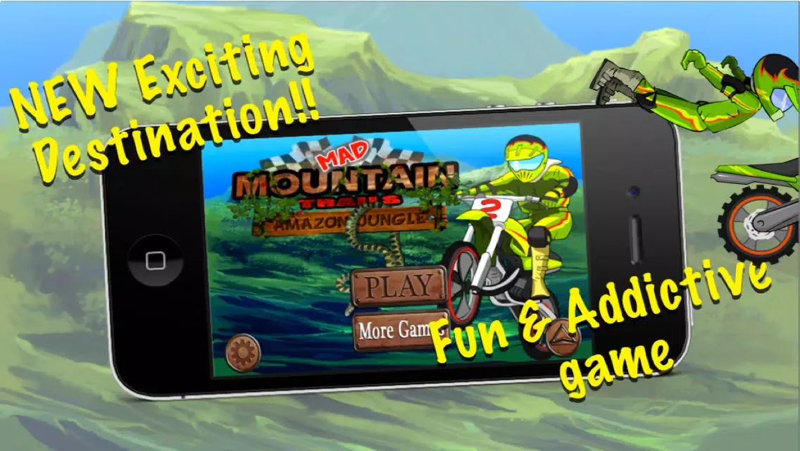 Capturas de tela do Amazon Bike Race - Mad Mountain Trails Multiplayer racing game