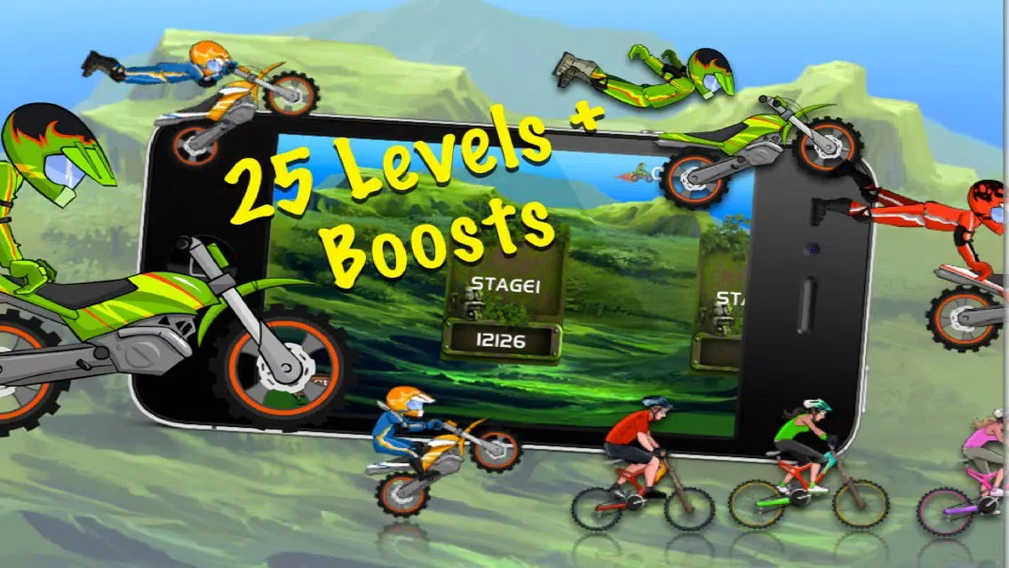 Capturas de tela do Amazon Bike Race - Mad Mountain Trails Multiplayer racing game