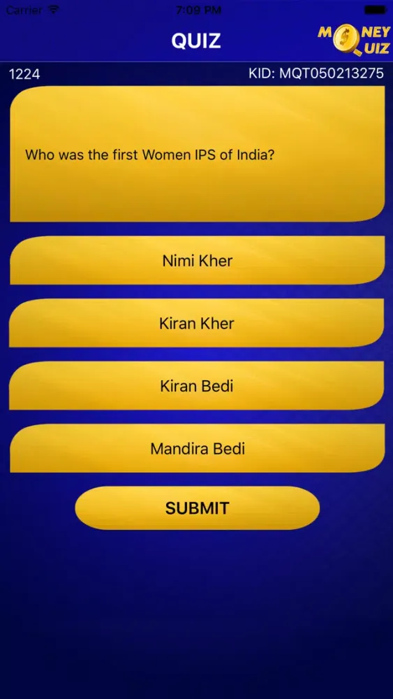 Captures d'écran de Money Quiz App