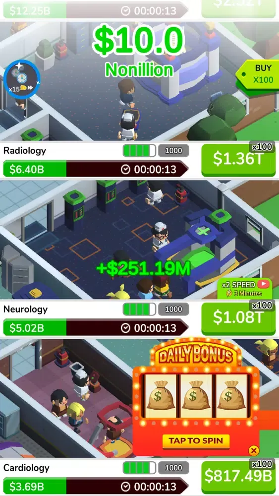 Moneyville Idle Hospital 스크린샷