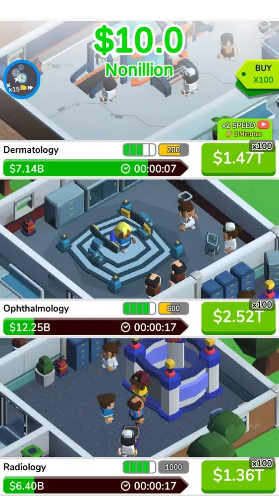 Moneyville Idle Hospital 스크린샷