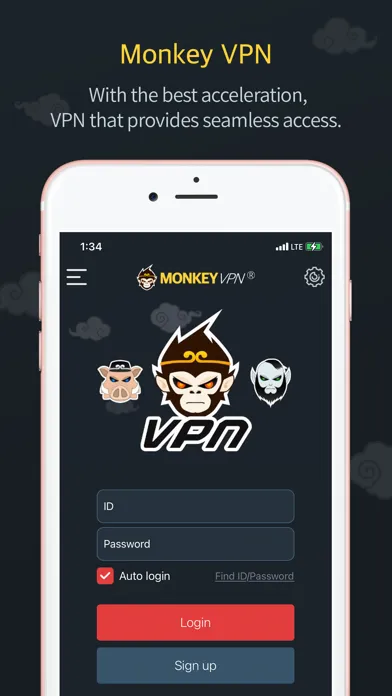 Zrzuty ekranu Monkey VPN