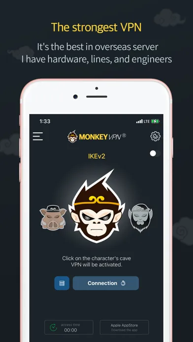Zrzuty ekranu Monkey VPN