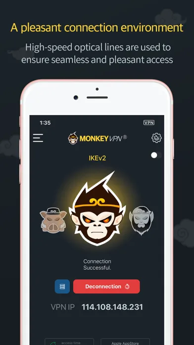 Zrzuty ekranu Monkey VPN