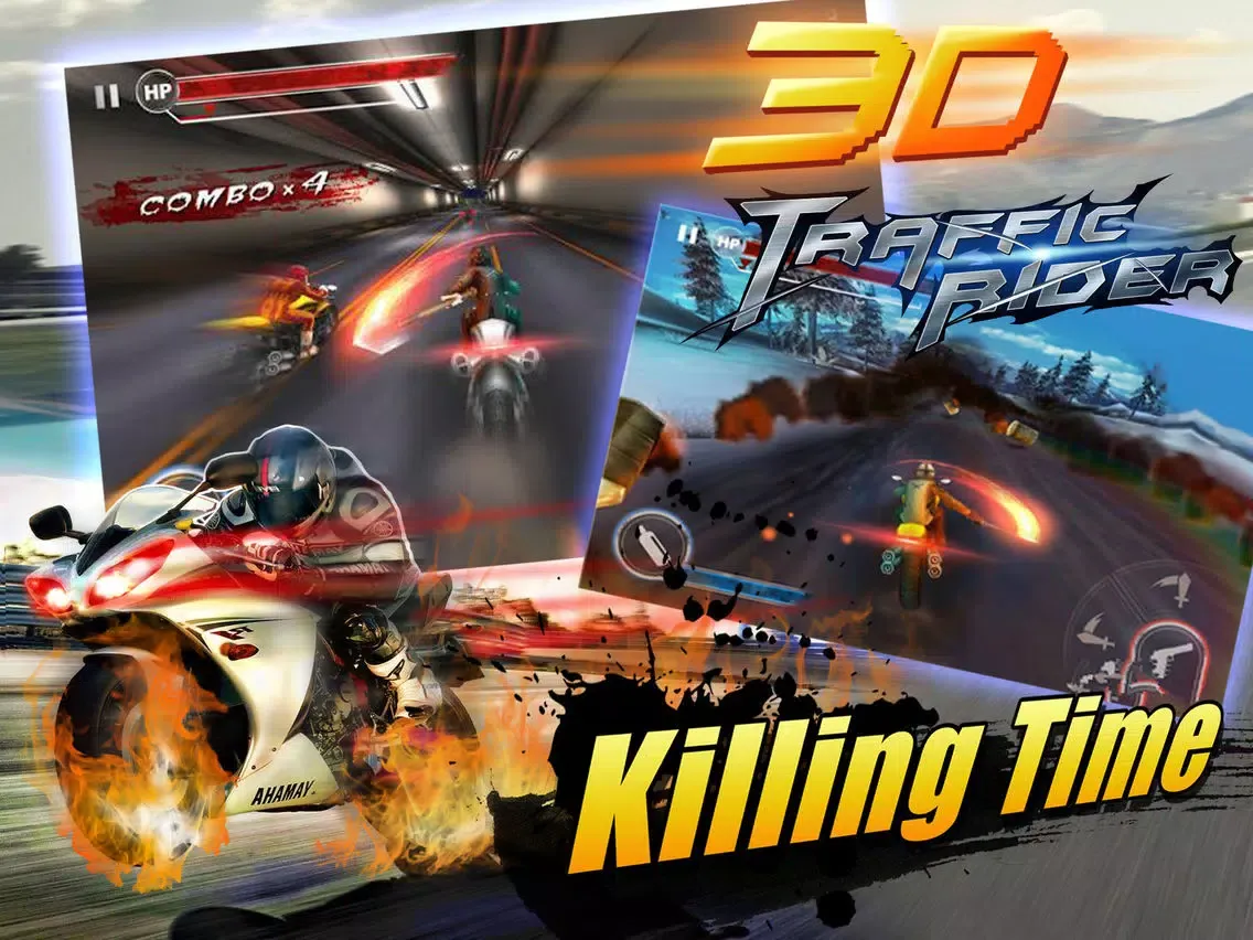 Traffic Rider - Highway Moto Racer & Motor Bike Racing Games (Free) iPad  Screenshots